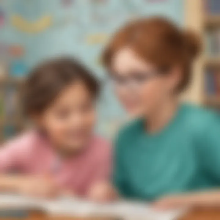Children participating in a playful reading game