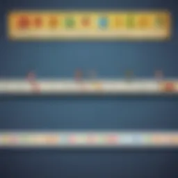 Interactive number line game interface showcasing student engagement