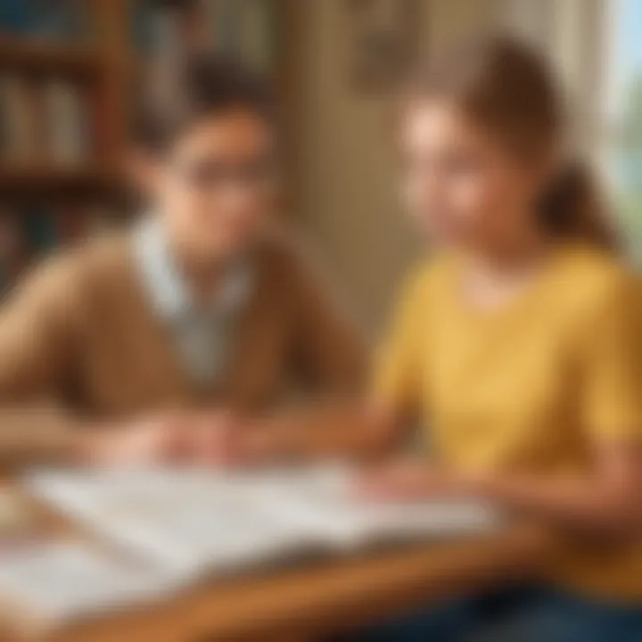 Parents discussing educational options with a child