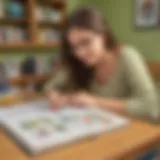 A student engaged in personalized learning at home