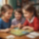 Children engaged in playing the Words Within Words game