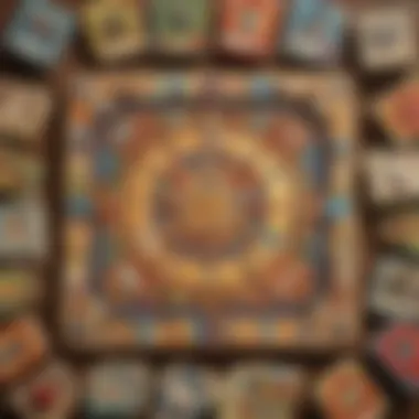 Diverse Board Game Designs A vibrant array of board games spread out on a table, highlighting various designs and themes.