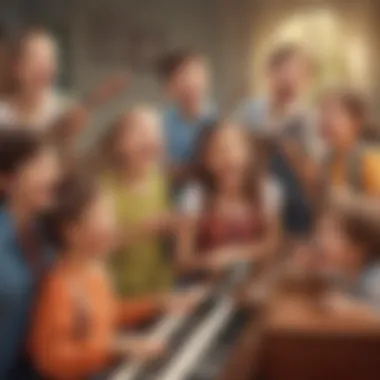 Laughter and Learning with Funny Music Games Children laughing while playing a music game