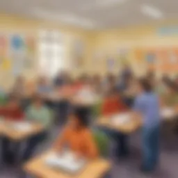 Abstract representation of diverse learners in a classroom setting