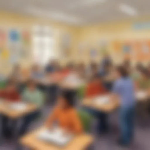 Abstract representation of diverse learners in a classroom setting
