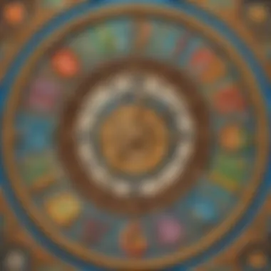 Illustration of a whimsical clock face with colorful numbers