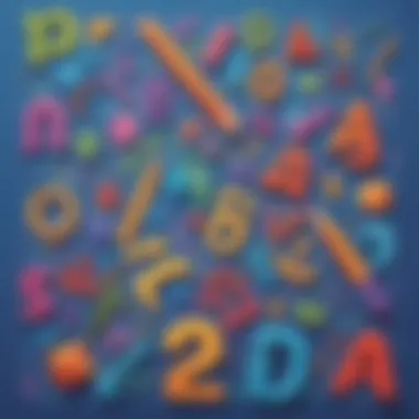 Vibrant Math Tools and Symbols Illustration of colorful math tools and symbols