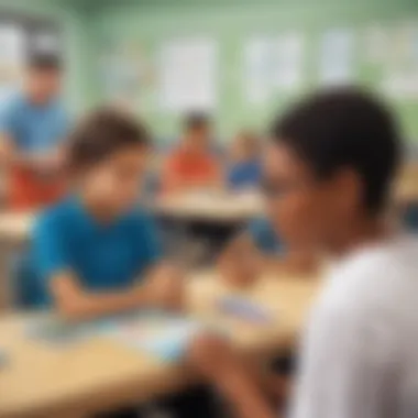 Educator integrating vocabulary apps into a lesson plan