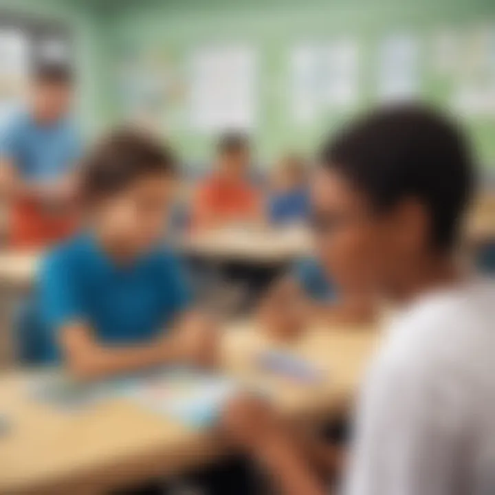 Educator integrating vocabulary apps into a lesson plan