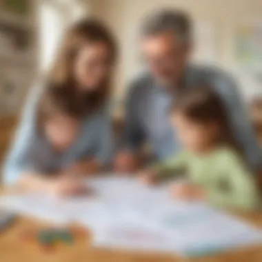 Parental Involvement in Fostering Numeracy Skills Parents assisting children with math worksheets at home