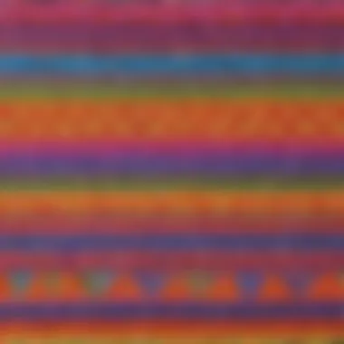 Colorful fabric weaving artistry