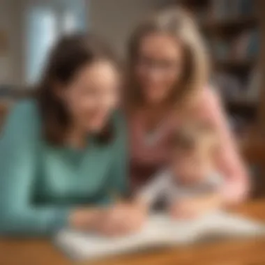 Storytime session with a caregiver and a first grader