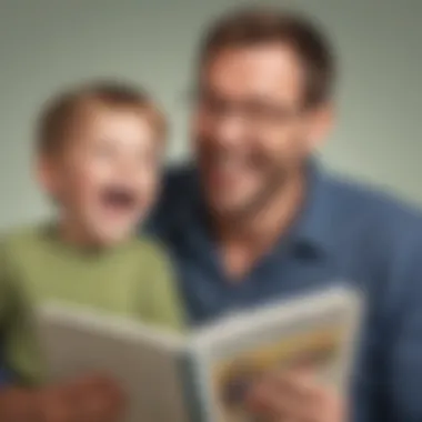 Bonding Moment Father and child sharing a laugh over a dad joke
