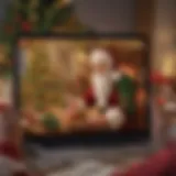 Festive Christmas movie streaming app interface