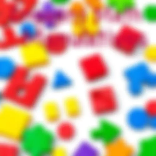 Colorful math manipulatives for first graders