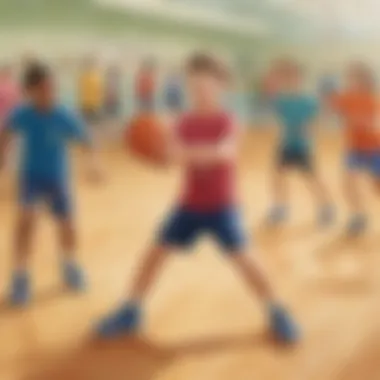 Fun in Physical Education Children participating in a fun physical education game