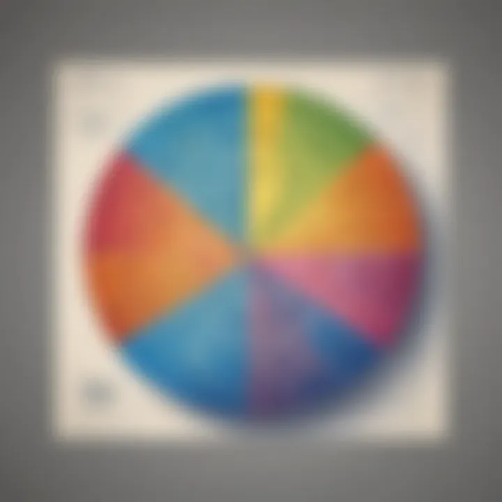 Creative illustration demonstrating the concept of fraction division