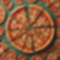 Illustration of a fraction pizza divided into segments