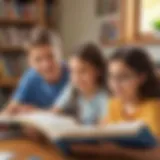 Young students engaged in reading activities