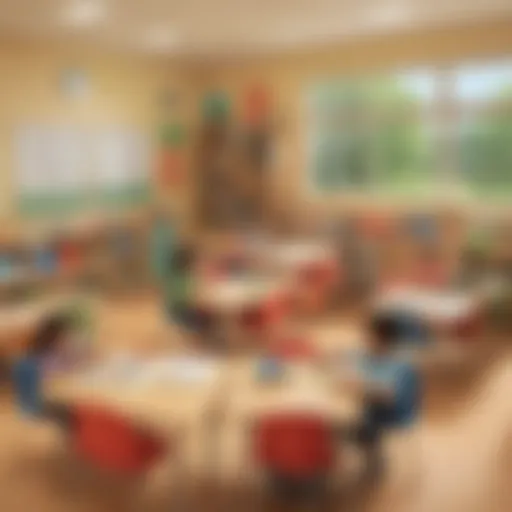 Engaging classroom setting for kindergarten math lessons