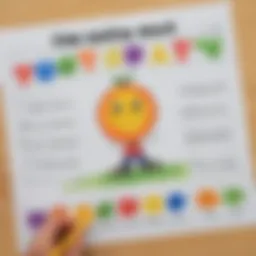 Colorful sight word worksheet designed for early learners with engaging visuals.