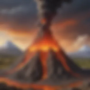 Dynamic Volcanic Eruption Simulation Fizzing and Popping Volcano Experiment