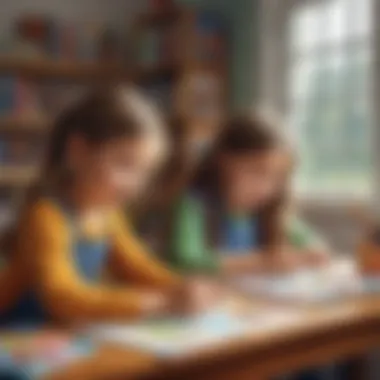 Children creating colorful art projects