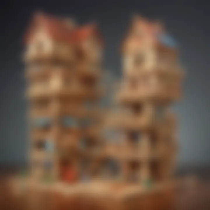 Kids building imaginative structures with blocks