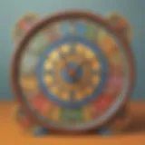 Colorful clock game designed for children