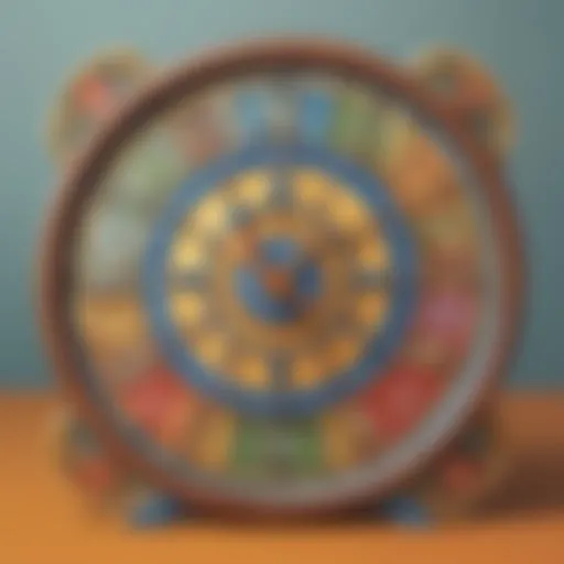 Colorful clock game designed for children