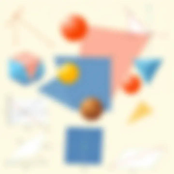 Visual representation of geometric planes in various mathematical contexts