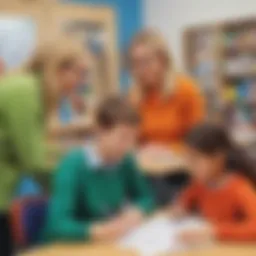 A vibrant classroom environment fostering connections