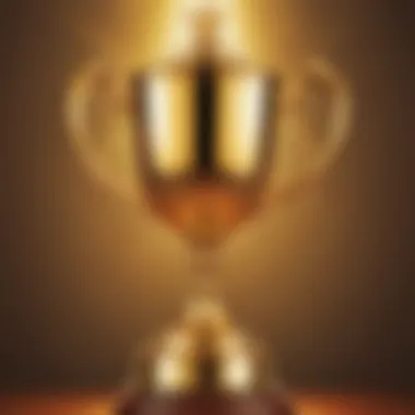 A golden trophy shining brightly as a symbol of victory and recognition