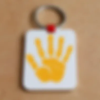 Handprint Keychain Keepsake Cute handprint keychain for Mother's Day