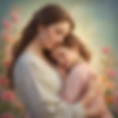 Embrace of Unconditional Love Gentle Embrace of Mother and Child