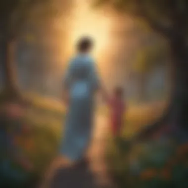 Wisdom's Glow in Maternal Care Mother's Guidance Lighting the Path