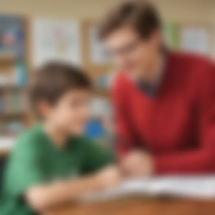 HL tutor providing academic support to elementary school boy