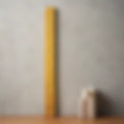 Measuring height using a wall and a book.