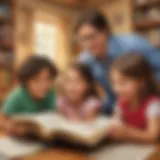 Children engaged in a fun reading activity