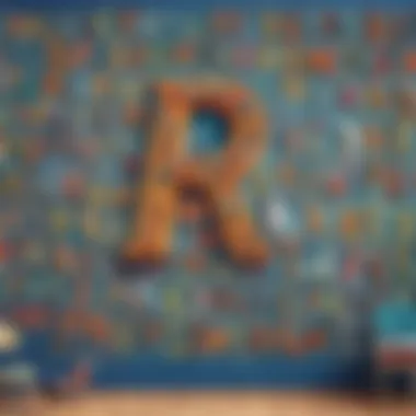 Creative alphabet art displayed on a classroom wall