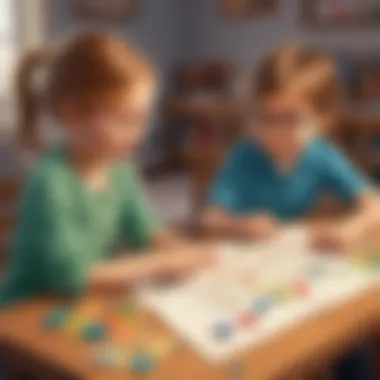 Interactive Math Game for Kids Children engaging in a math-based game