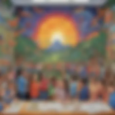 Collaborative Mural Art Collaborative mural project in a classroom