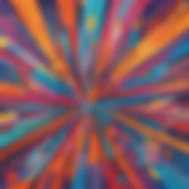 Student Abstract Creations Colorful abstract art created by students