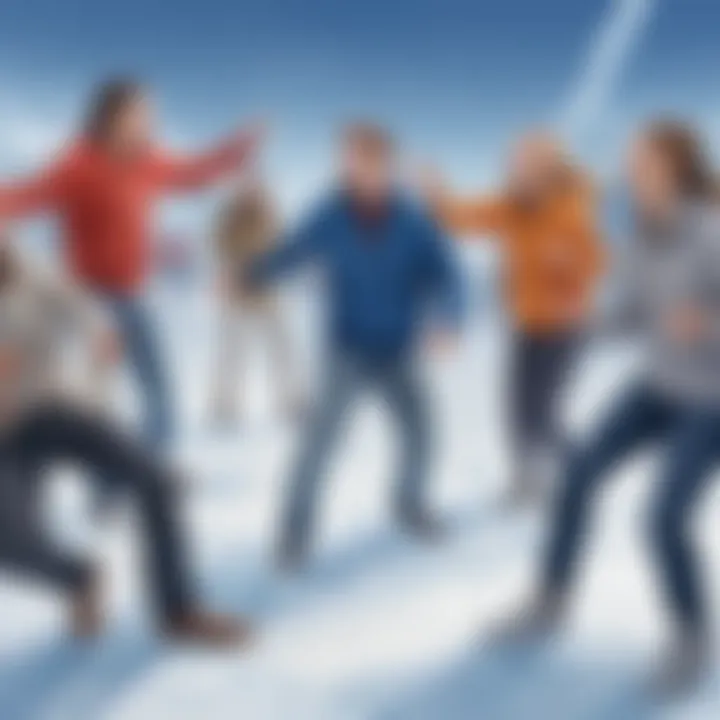 Students expressing creativity in an ice breaker exercise