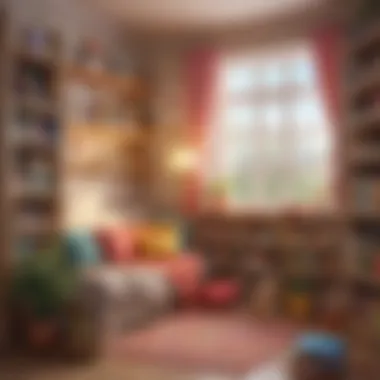 Cozy Reading Corner to Encourage Literacy A cozy reading corner filled with colorful children's books
