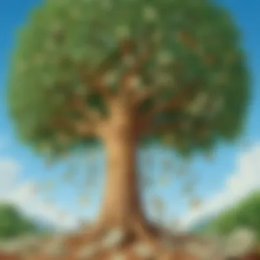Money Tree Game Illustration Innovative Money Tree Game for Elementary School Kids