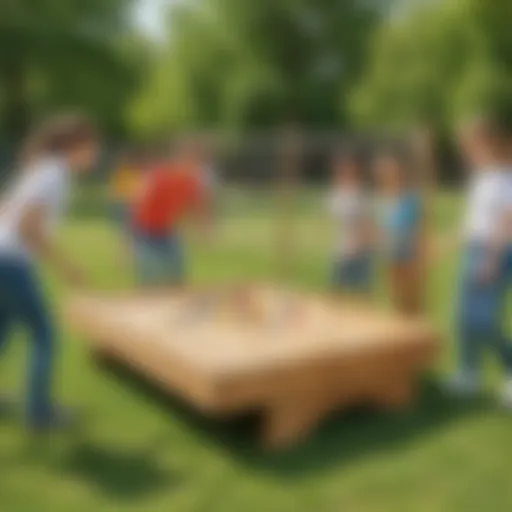 Creative outdoor game for elementary school children