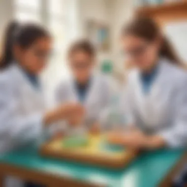 Scientific Discovery Elementary students engaged in a science experiment
