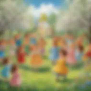 Preschoolers participating in a seasonal celebration