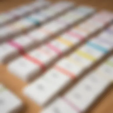 Spelling Flashcards Vibrant spelling flashcards laid out, ready for use in learning.